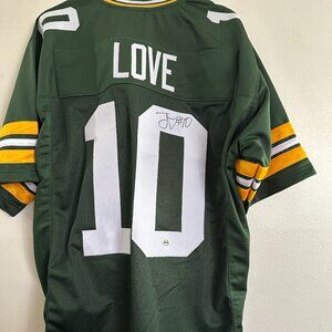 JORDAN LOVE SIGNED GREEN BAY PACKERS QB AUTOGRAPHED FOOTBALL JERSEY W/COA XL1062